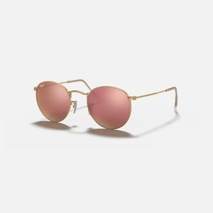 Ray-ban sunglasses, pink round flash lenses